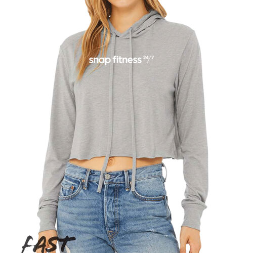 Snap Fitness - Women’s Triblend Cropped Long Sleeve Hoodie Thumbnail